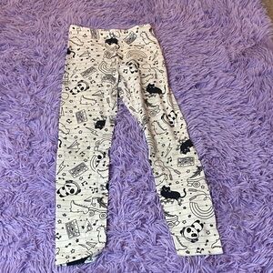 Wonder Nation Black and White Panda Leggings